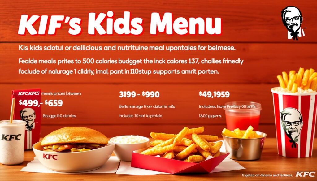 KFC kids menu nutritional insights